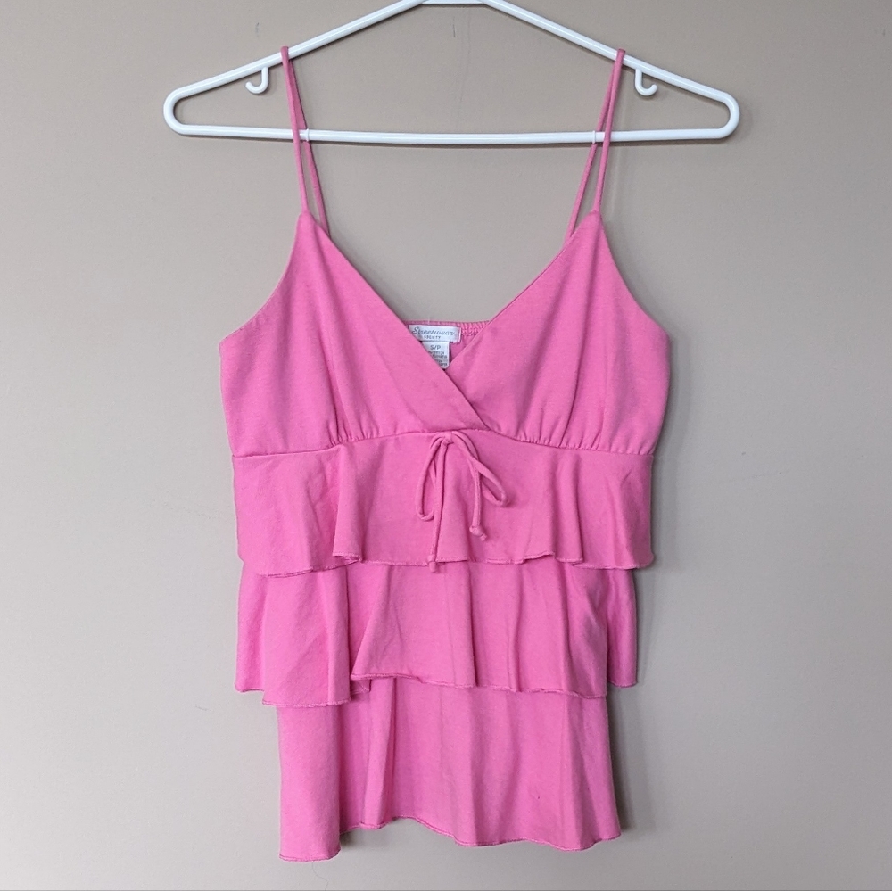 Barbie Pink Ruffle Tank Top by Streetwear Society